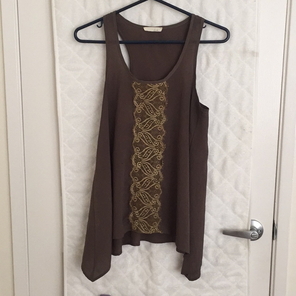 Lush Racerback Tank with Lace